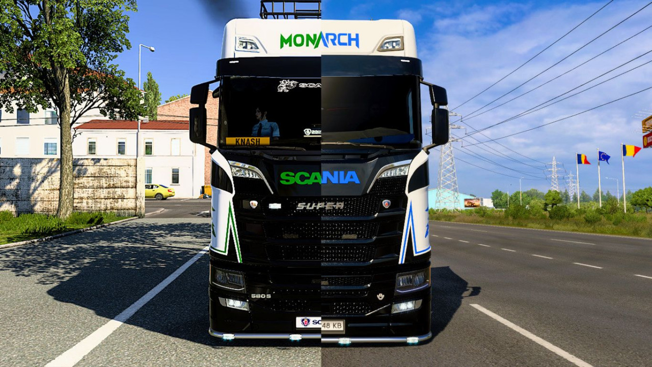 Scania S Green X Blue stripes